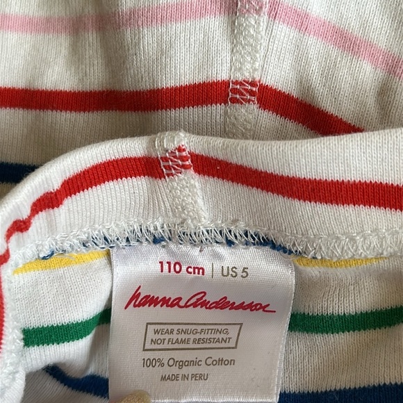Hanna Andersson Rainbow Colorful Striped Shorts 5 Red Blue Yellow Pink Green 5 - Picture 3 of 4